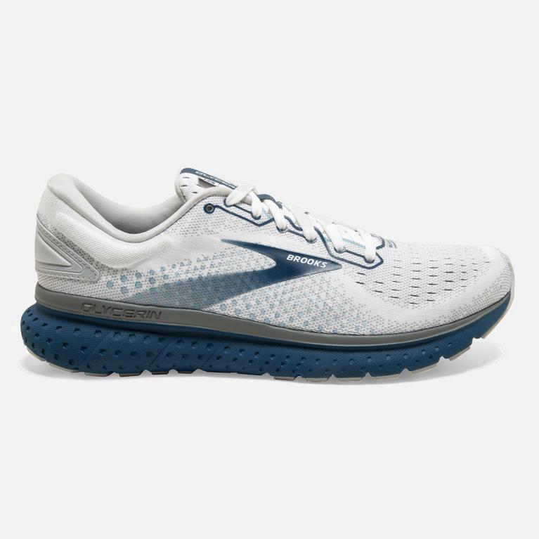 Brooks Glycerin 18 - Zapatillas Running Asfalto Hombre - Blancas / Gris (GJ6095183)